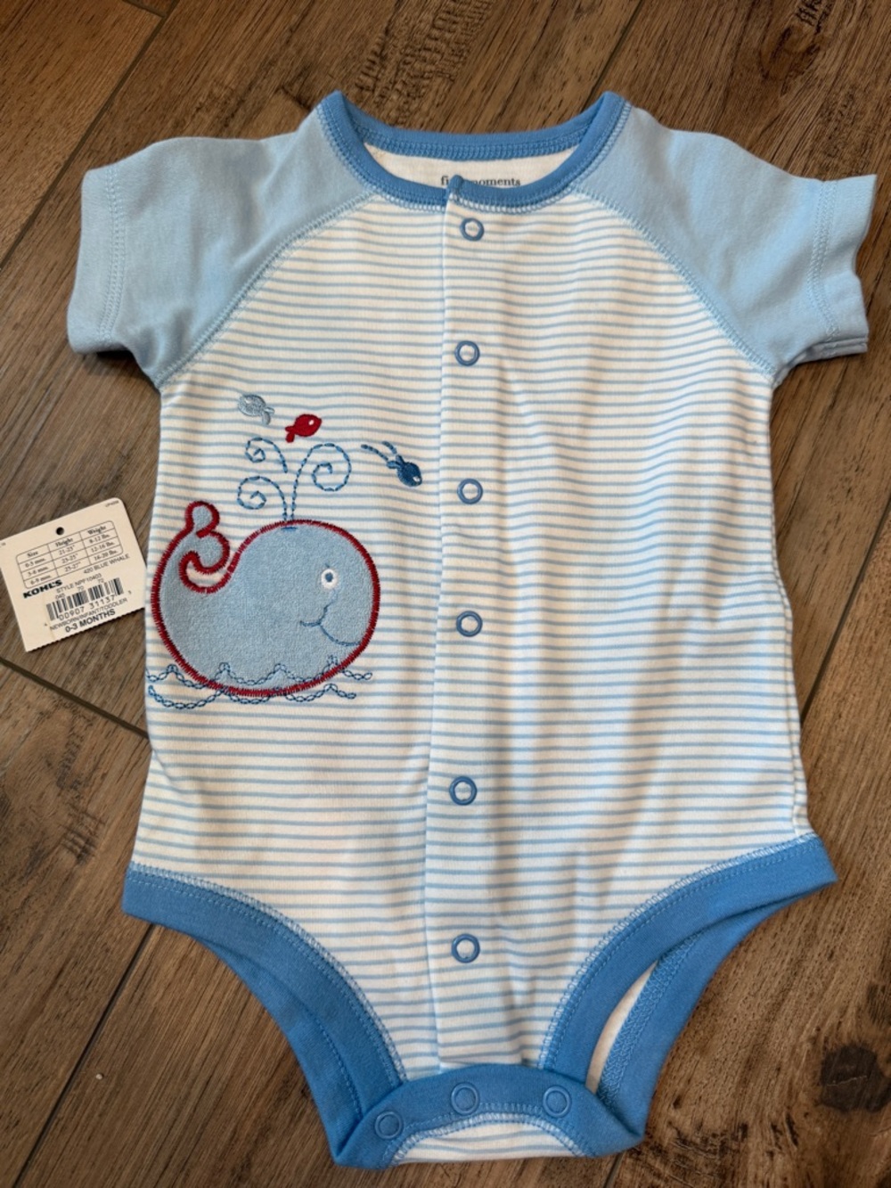 Blue Whale Appliqué onesie